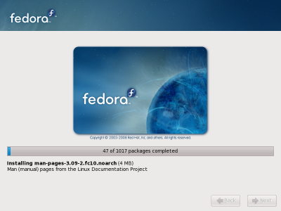 Fedora10 install